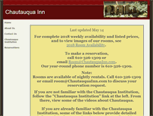 Tablet Screenshot of chautauquainn.com